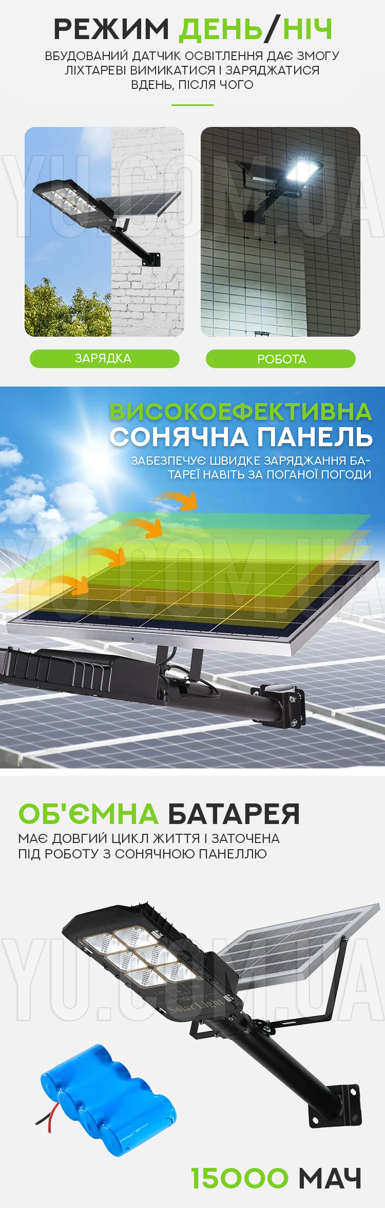 Вуличний ліхтар Solar Street Light LJ 100W + STAND Вуличний ліхтар Solar Street Light LJ 100W + STAND
